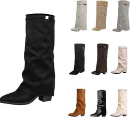 Overknee Laarzen - Hoge Laarzen Dames - Winterse Mode - Comfortabele Pasvorm - 6.5cm Hak — thumbnail 1
