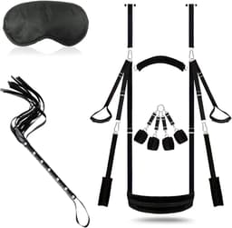 Aura® Sex Schommel - Sex Swing Extra Stevig – Seksschommel – Seksspeeltjes voor Koppel – Seks Schommel BDSM – Erotiek Toys - Vastbinden Vrouwen - Porno Schommel - Neuken - Sex Sling – Love Swing – Discreet Verpakt - Zwart - 32cm x 25cm x 11cm — thumbnail 1
