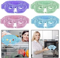 IJs Gezicht- en Oogmasker – Gel Kralen Koelmasker – Herbruikbaar Spa Wrap – Roze – Tegen Wallen en Vermoeide Ogen – Koud Gezichtsmasker – Ontspannende Huidverzorging – Voor Vrouwen en Mannen — thumbnail 3