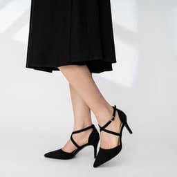 Elegante Hoge Hakken Dames Pumps met Kruisband en Puntige Neus - Perfect voor Feestjes — thumbnail 2