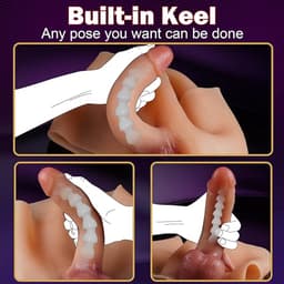 Strap-On Dildo Slip van Siliconen – Draagbare Strapless Dildo 7 Inch – Realistisch & Flexibel – Comfortabel Ondergoed – Voor Koppels & Pegging – Huidskleur — thumbnail 5