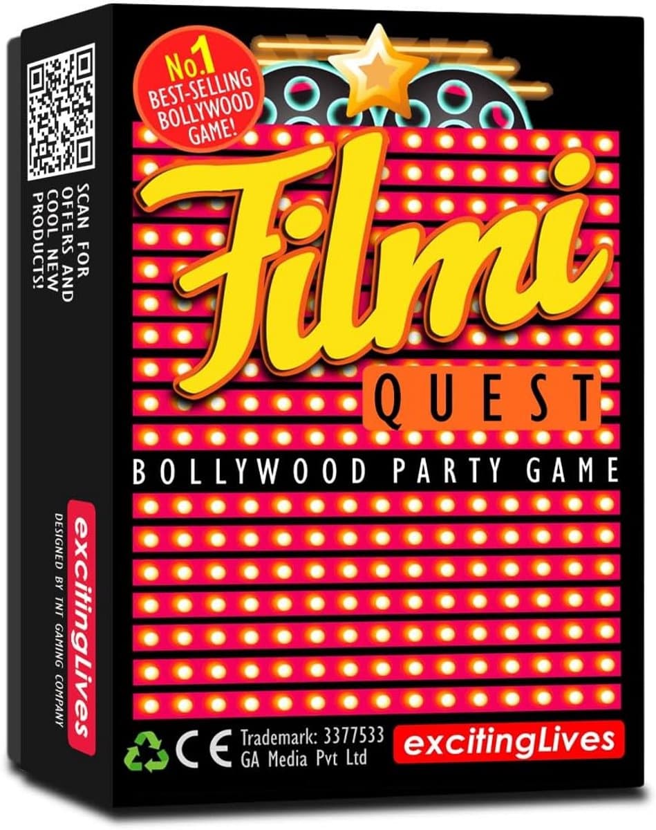 Bollywood Film Party Spel: Trivia & Actie Spel voor Familie en Vrienden — afbeelding 1