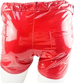 BamBella ® - Korte broek Maat L/XL Datex Rood (Latex en stof SM kleding BDSM erotische heren kleding ondergoed lingerie onderbroek zwart — thumbnail 4