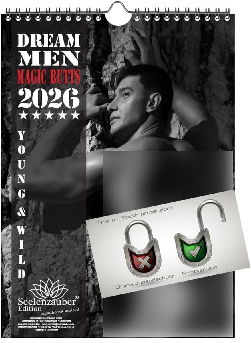 Erotische Mannen Kalender 2026 DIN A4 - Cadeauset met Kersthanger — afbeelding 1