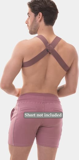Barcode Berlin Harness Matt Pop Brownishpurple - MAAT L - Heren Clubwear - Harnas voor Man - Sexy Heren Harnas — thumbnail 2