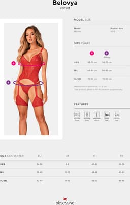 OBSESSIVE CORSETS | Obsessive - Belovya Corset Xl/xxl — thumbnail 5