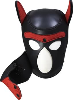 Banoch - Lindo Perrito Rojo Neoprene - honden masker puppy play rood neopreen — thumbnail 6