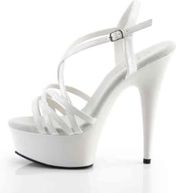 Pleaser - DELIGHT-613 Sandaal met enkelband - US 11 - 41 Shoes - Wit — thumbnail 5