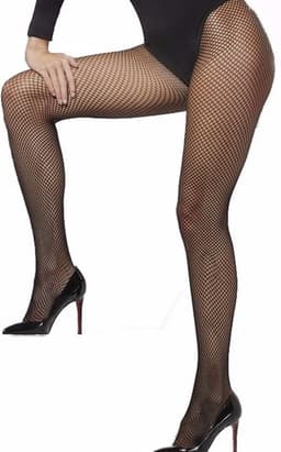 Elastische visnet zwarte panty — thumbnail 2