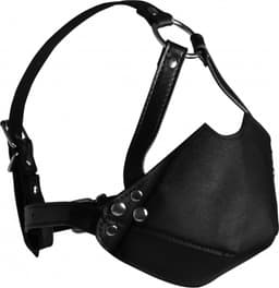 Hoofdharnas met Mondbedekking en Ademend Ball Gag - Zwart — thumbnail 10