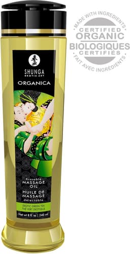 Shunga - Massage Olie Organica Exotische Groene Thee — thumbnail 1