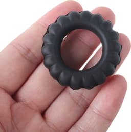 Banoch | Cockring set van zwart siliconen | 4 delig | penisring — thumbnail 7