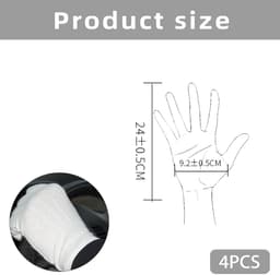 Handschoenen, witte handschoenen heren voor formele smokings, sieradeninspectie, wit, Kein — thumbnail 4