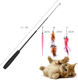 13-delige speelset met veren voor katten, interactieve staaf met 12 navulveren, interactief speelgoed voor katten. — thumbnail 5
