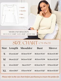 Thermo Shirt Dames Ronde Hals Fleece Lange Mouw Thermische Top Dames Thermo Ondershirt voor Slanke Pasvorm en Warmt — thumbnail 3