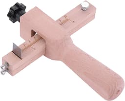 Strip And Strap Cutter Leather Craft DIY Hand Cutting Tool Adjustable With 5 Blades Professional Wooden Leather - ShopVlot — thumbnail 1