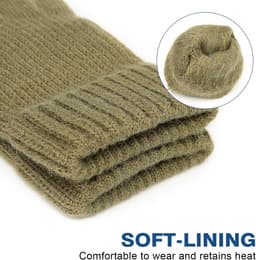 Handschoenen voor mannen en vrouwen, thermische touchscreen-handschoenen, antislip, zachte gebreide handschoen met fleece voering — thumbnail 5
