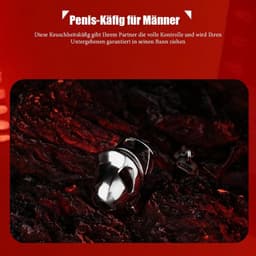 Cage voor mannen met 9 ringen en 2 sleutels, ademend, met riem — thumbnail 3