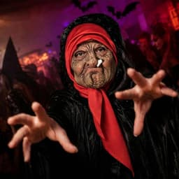 Realistisch 22x11 inch Oude Man Masker met Hoofddoek voor Halloween, Kostuumfeest en Cosplay, Perfect voor Carnaval en Verkleedpartijen — thumbnail 3
