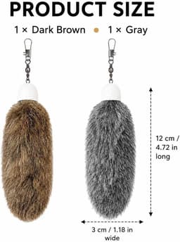Vervangingskop voor Hengel Kat 2 Kleuren 12 cm Nepkonijn — thumbnail 3
