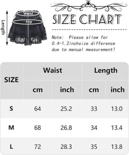 Gothic Rok Dames - Zwart Kant Korte Minirok voor Steampunk en Cosplay — thumbnail 2
