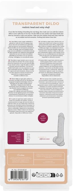 Jelly Dildo met ballen - 19 cm — thumbnail 5