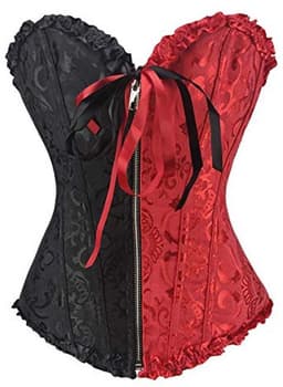 Burlesque Bustier Corset Top met Rits en Kanten — thumbnail 1