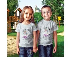 Gepersonaliseerd Eenhoorn T-shirt voor Kinderen - Vier Je Magische Verjaardag