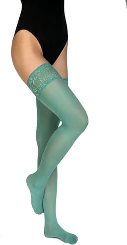 Hold-up Kousen voor Dames 60 Denier Microfiber met Kant en Siliconen Anti-slip Band — thumbnail 3