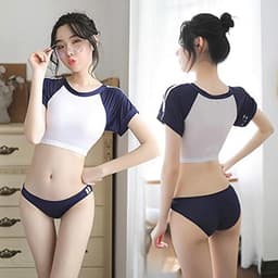 Schoolmeisje Cosplay Outfit voor Dames - Sportkleding en Lingerie Set — thumbnail 4