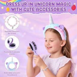 Magische Eenhoorn Cadeauset voor Meisjes van 4 tot 10 Jaar – Drinkflessen, Knuffelkussens en Meer – Perfect voor Verjaardag, Kerst en Speciale Gelegenheden — thumbnail 4