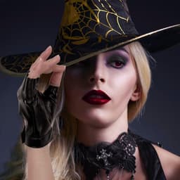 Half Finger Gloves Vrouwen Leder Zwart - Vingerloze Handschoenen Dames Tieners Cosplay - Halloween Kostuum Accessoires - Geschikt voor Feestjes Theater Optredens - Zwarte Kort Zacht-Kunstleder Model — thumbnail 2