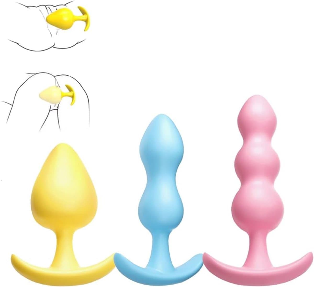 Daity 3 stuks Buttplug Trainingsset voor Beginners – Unisex Anale Speeltjes voor Mannen & Vrouwen — afbeelding 1