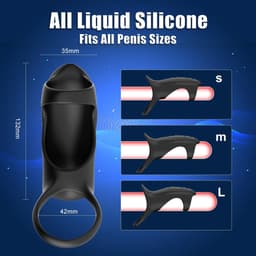 Daity Vibrerende Penisring – G-spot & Testikel Stimulator – Cockring met Ballstretcher – Girth Enhancer Seksspeeltje voor Koppels – App Afstandsbediening — thumbnail 3