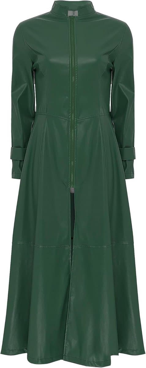 Lange PVC Lakleren Trenchcoat Jas voor Dames en Heren - Strakke Party Kostuum — afbeelding 1
