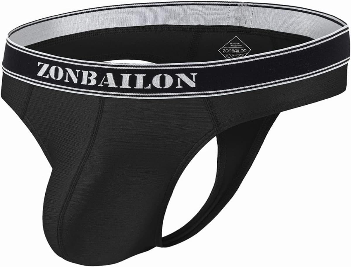 Comfortabele Heren Tanga met Brede Tailleband en Voorgevormde Zak - Zacht & Koel — afbeelding 1