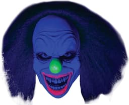 Griezelig Neon Clown Masker dat Licht Geeft in het Donker - Eng Kostuumaccessoire voor Halloween — thumbnail 3