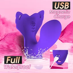 Daity Panty Wearable Vibrator Insert Dildo – G-Spot & Clitoris Stimulator, Fluisterstille Dubbele Motor, APP Control – Intiem Comfort Sex Toy voor Vrouwen – Paars — thumbnail 2