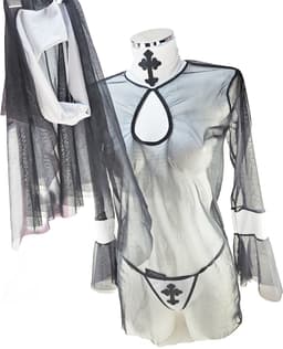 BamBella ® Sexy Cosplay Rollenspel kleding - Onesize - outfit dames Sexy non pak Zwart — thumbnail 1