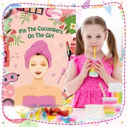 Ronte - Feestspel voor meisjesfeest, Poster Pin The Cucumber on The Girl, Make-up, Logeerpartij, Feestartikelen voor vrouwen — thumbnail 2
