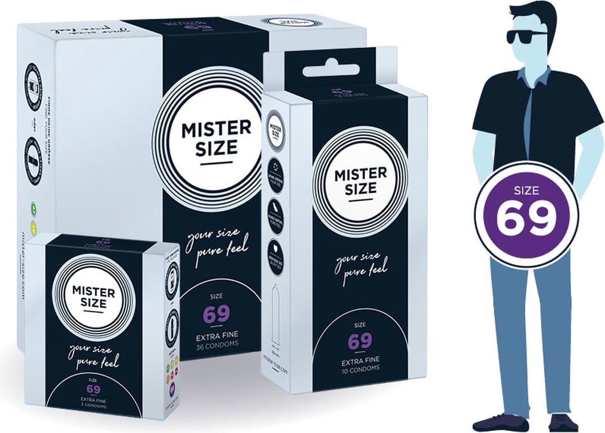 MISTER SIZE 69 Ultra Dunne XXXL condooms (3 pack) — afbeelding 1