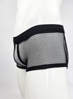 BamBella® Boxer short XS/S -kant voor mannen - doorzichtig Erotische Sexy Lingerie Heren - Zwart mannen ondergoed slip — thumbnail 2
