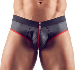 Slip Met Open Achterkant - Zwart/Rood — thumbnail 2