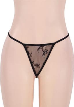 Zwart sexy kanten nachtjurkje | Maat 46/48 | Stijlvol Sexy Lingerie — thumbnail 5