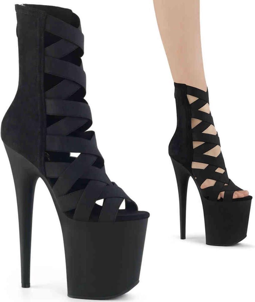 Pleaser - FLAMINGO-800-24 Plateau Laarzen, Paaldans schoenen - Paaldans schoenen - 40 Shoes - Zwart — afbeelding 1