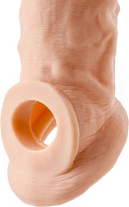 Virgite - Penis sleeve die echt aanvoelt - Met Opening Voor de Balzak - 19.8 cm - Lichte Huidskleur — thumbnail 4