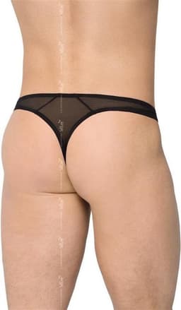 Sexy doorzichtige herenslip met visnet zwart M/L — thumbnail 2