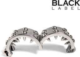 Black Label - Spiked Ballstretcher - Stealth lock - RVS — thumbnail 2