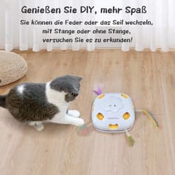 14-delige kattenspelletjes vervangende interactieve kitten veerspelletjes voor binnenkatten met Mylar kreukballen veelkleurig pakket voor binnenoefening.. — thumbnail 3