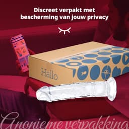 Humery - Realistische Transparante Siliconen Dildo met Zuignap - 22 cm - Maat L - Dildo's - Sex Toy voor Vrouwen en Mannen — thumbnail 4